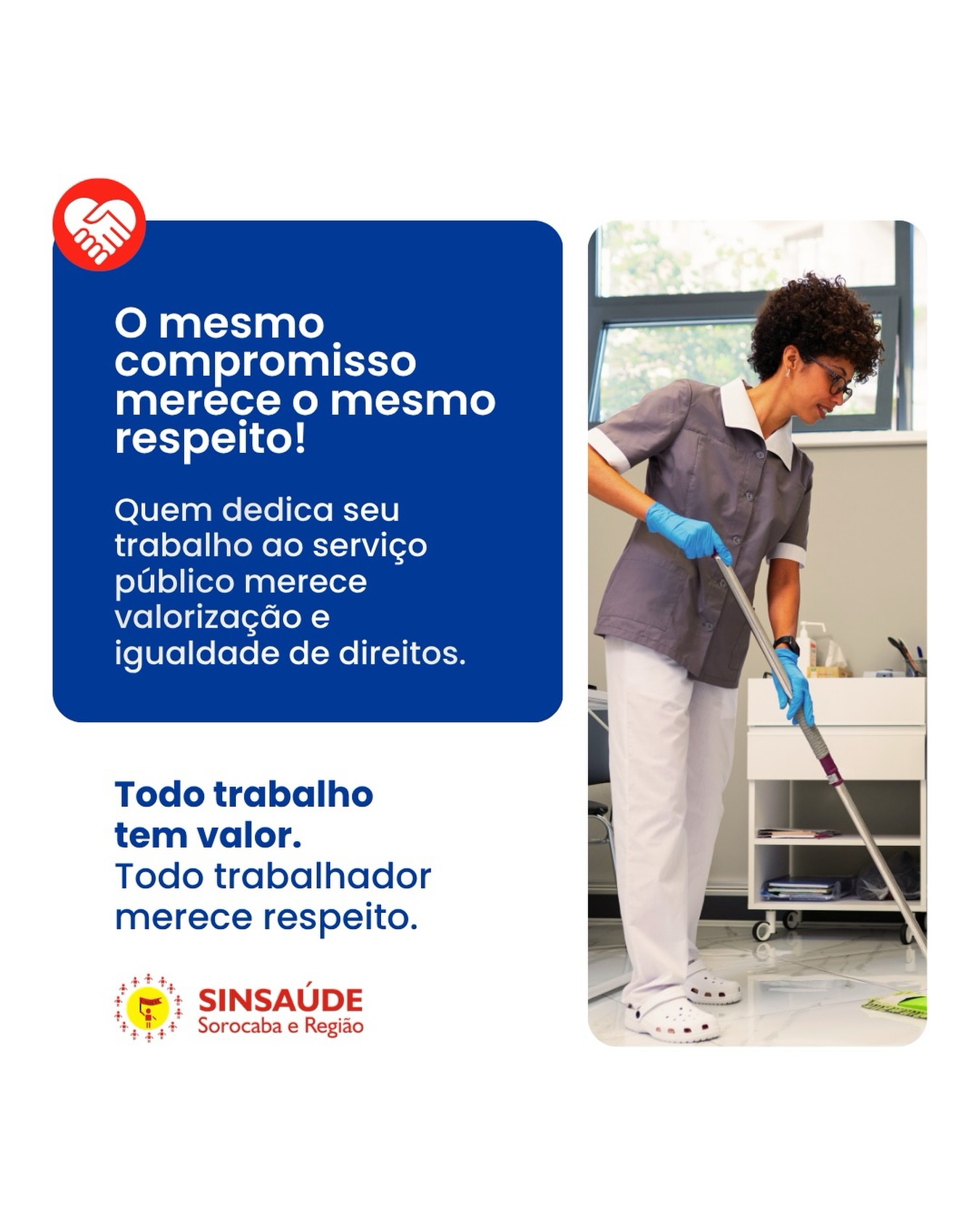 💙 RESPEITO NÃO DEVE DEPENDER DO TIPO DE CONTRATO. Por trás de cada serviço prestado existe um trabalhador que dedica te…